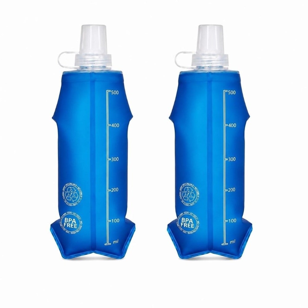 Water Bag Collapsible - 2-pack handige, opvouwbare, zachte waterflessen van