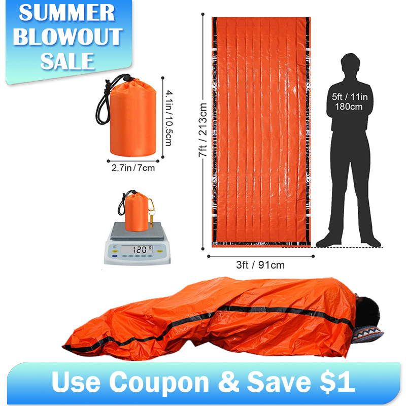 Emergency Mylar Tent - Mylar-slaapzak voor noodgevallen Thermisch waterdicht -