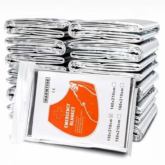 Emergency Mylar Tent - Mylar Thermische Nooddeken, Zilverfolie Ruimteoverlevingsdeken, Warmtevasthoudende