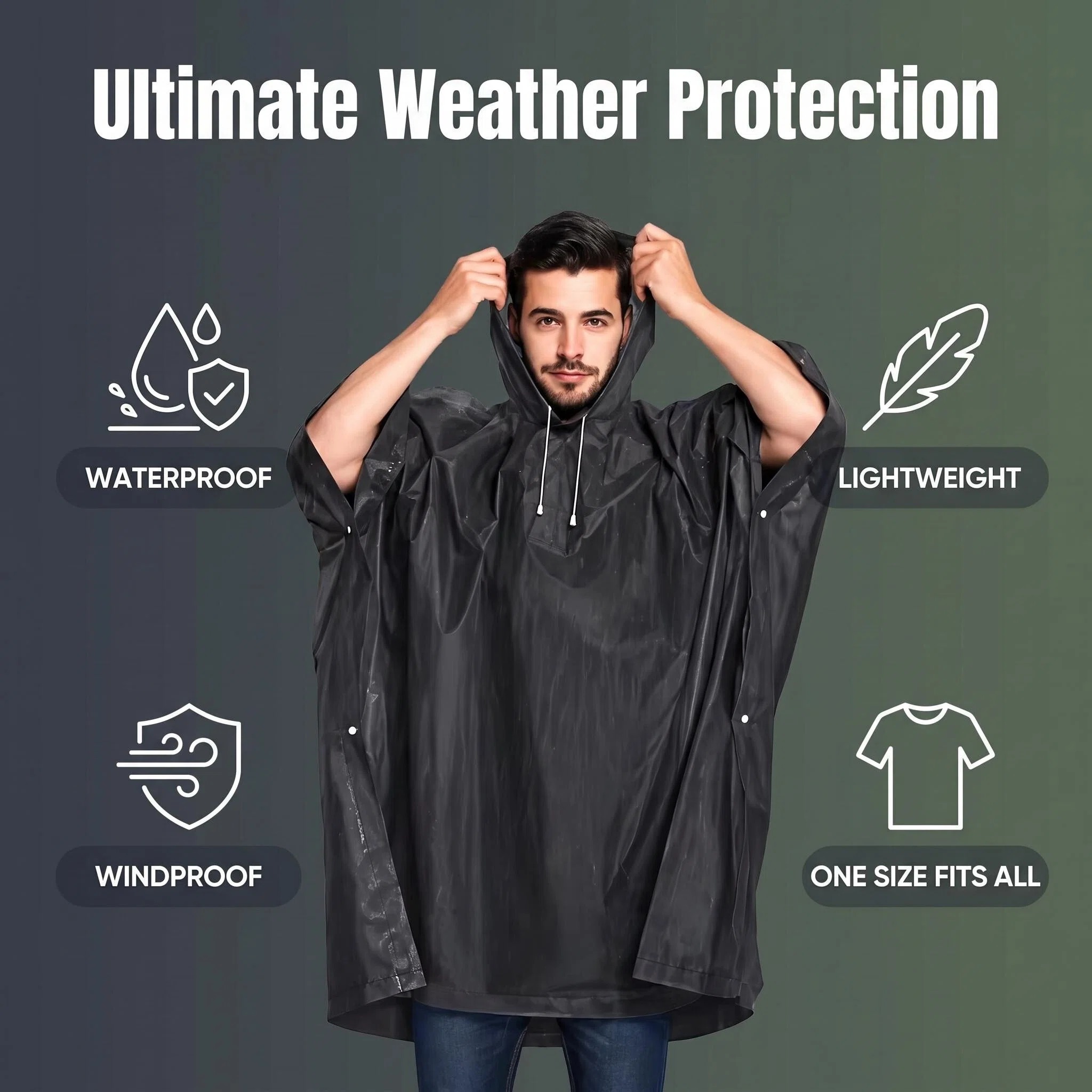 Outdoor 3-in-1 tactische regen - Emergency Poncho Rain recensie en prijs