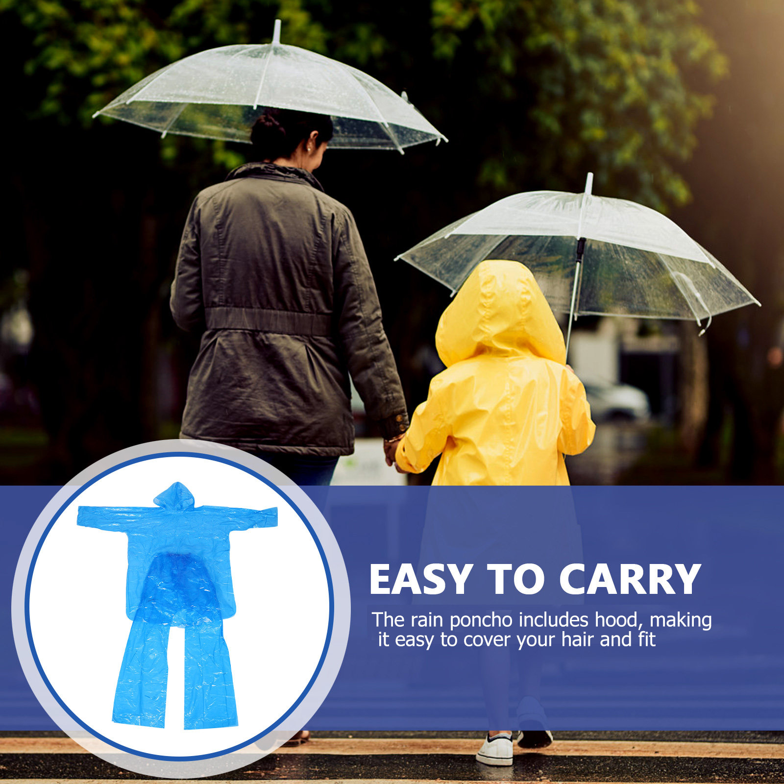 Transparante regenponcho set,  - Emergency Poncho Rain recensie en prijs