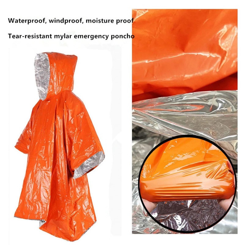 Draagbare noodponcho 4-delige  - Survival Blanket Reflective recensie en prijs